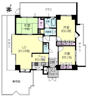 パークハイム牛田中 間取図 madori